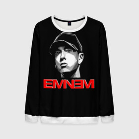 Мужской свитшот 3D с принтом Eminem в Санкт-Петербурге, 100% полиэстер с мягким внутренним слоем | круглый вырез горловины, мягкая резинка на манжетах и поясе, свободная посадка по фигуре | Тематика изображения на принте: eminem | evil | ken kaniff | marshall bruce mathers iii | mm | rap | slim shady | маршалл брюс мэтерс iii | рэп | рэп рок | хип хоп | хорроркор | эминем