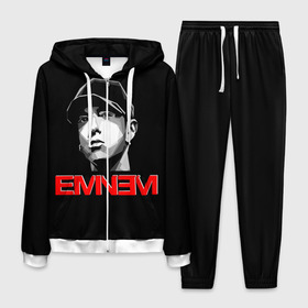 Мужской костюм 3D с принтом Eminem в Санкт-Петербурге, 100% полиэстер | Манжеты и пояс оформлены тканевой резинкой, двухслойный капюшон со шнурком для регулировки, карманы спереди | Тематика изображения на принте: eminem | evil | ken kaniff | marshall bruce mathers iii | mm | rap | slim shady | маршалл брюс мэтерс iii | рэп | рэп рок | хип хоп | хорроркор | эминем