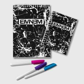 Блокнот с принтом Eminem в Санкт-Петербурге, 100% бумага | 48 листов, плотность листов — 60 г/м2, плотность картонной обложки — 250 г/м2. Листы скреплены удобной пружинной спиралью. Цвет линий — светло-серый
 | eminem | evil | ken kaniff | marshall bruce mathers iii | mm | rap | slim shady | маршалл брюс мэтерс iii | рэп | рэп рок | хип хоп | хорроркор | эминем