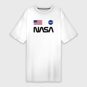 Платье-футболка хлопок с принтом NASA  НАСА в Санкт-Петербурге,  |  | nasa | space | space x | илон маск | космос | наса