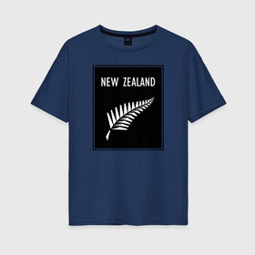 Женская футболка хлопок Oversize с принтом Регби Новая Зеландия в Санкт-Петербурге, 100% хлопок | свободный крой, круглый ворот, спущенный рукав, длина до линии бедер
 | rugby | регби | спорт | футбол