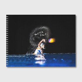 Альбом для рисования с принтом Water polo в Санкт-Петербурге, 100% бумага
 | матовая бумага, плотность 200 мг. | Тематика изображения на принте: polo | water polo | вода | водное поло | водный спорт | плавание | пловец | поло | спорт