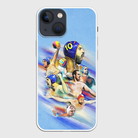 Чехол для iPhone 13 mini с принтом Water polo players в Санкт-Петербурге,  |  | polo | water polo | вода | водное поло | водный спорт | плавание | пловец | поло | спорт