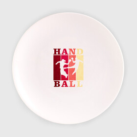 Тарелка с принтом Handball в Санкт-Петербурге, фарфор | диаметр - 210 мм
диаметр для нанесения принта - 120 мм | Тематика изображения на принте: hand ball | handball | play | игра | игра в ганбол | игра с мячом | мяч | руки | футбол