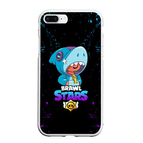 Чехол для iPhone 7Plus/8 Plus матовый с принтом BRAWL STARS LEON SHARK в Санкт-Петербурге, Силикон | Область печати: задняя сторона чехла, без боковых панелей | Тематика изображения на принте: bib | brawl stars | colt | crow | el brown | leon | leon shark | max | moba | sally leon | shark | акула | берли | биби | бравл старс | браун | ворон | жанр | игра | кольт | леон | леон акула | макс | нита | шелли