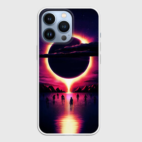Чехол для iPhone 13 Pro с принтом Retrowave   bleeding sun в Санкт-Петербурге,  |  | cosmos | dark all day | gunship | retro wave | retrowave | stars