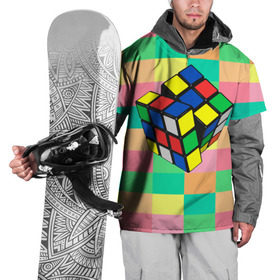 Накидка на куртку 3D с принтом Кубик Рубика в Санкт-Петербурге, 100% полиэстер |  | Тематика изображения на принте: игра | интеллект | куб | кубик | рубик | ум