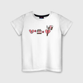 Детская футболка хлопок с принтом NUTELLA в Санкт-Петербурге, 100% хлопок | круглый вырез горловины, полуприлегающий силуэт, длина до линии бедер | Тематика изображения на принте: 14 февраля | антивалентин | день святого  валентина | любовь | подарок