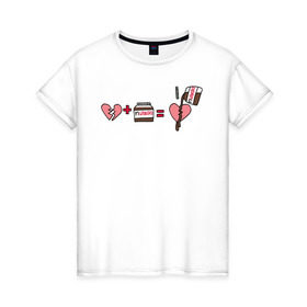 Женская футболка хлопок с принтом NUTELLA в Санкт-Петербурге, 100% хлопок | прямой крой, круглый вырез горловины, длина до линии бедер, слегка спущенное плечо | 14 февраля | антивалентин | день святого  валентина | любовь | подарок