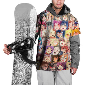 Накидка на куртку 3D с принтом Ахегао в Санкт-Петербурге, 100% полиэстер |  | ahegao | anime | manga | neko | o face | аниме | ахегао | девушки | иероглифы | картинки | коллаж | лица | манга | тян | тянки | язык