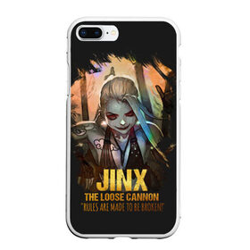 Чехол для iPhone 7Plus/8 Plus матовый с принтом Jinx в Санкт-Петербурге, Силикон | Область печати: задняя сторона чехла, без боковых панелей | jinx | kda | league | lol | moba | pentakill | riot | rise | rus | skins | варвик | варус | воин | легенд | лига | лол | маг | стрелок | танк | чемпион