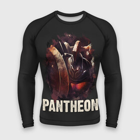 Мужской рашгард 3D с принтом Pantheon в Санкт-Петербурге,  |  | jinx | kda | league | lol | moba | pentakill | riot | rise | rus | skins | варвик | варус | воин | легенд | лига | лол | маг | стрелок | танк | чемпион