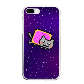 Чехол для iPhone 7Plus/8 Plus матовый с принтом Nyan Cat в Санкт-Петербурге, Силикон | Область печати: задняя сторона чехла, без боковых панелей | cat | meme | nyan cat | space | youtube | животное | звезды | интернет | космос | кошка | мем | прикол | радуга | юмор | ютуб