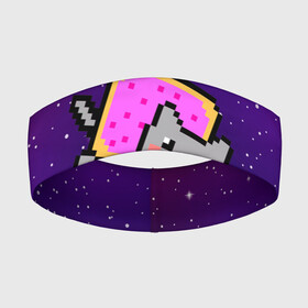 Повязка на голову 3D с принтом Nyan Cat в Санкт-Петербурге,  |  | cat | meme | nyan cat | space | youtube | животное | звезды | интернет | космос | кошка | мем | прикол | радуга | юмор | ютуб