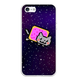 Чехол для iPhone 5/5S матовый с принтом Nyan Cat в Санкт-Петербурге, Силикон | Область печати: задняя сторона чехла, без боковых панелей | cat | meme | nyan cat | space | youtube | животное | звезды | интернет | космос | кошка | мем | прикол | радуга | юмор | ютуб