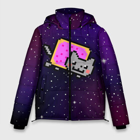Мужская зимняя куртка 3D с принтом Nyan Cat в Санкт-Петербурге, верх — 100% полиэстер; подкладка — 100% полиэстер; утеплитель — 100% полиэстер | длина ниже бедра, свободный силуэт Оверсайз. Есть воротник-стойка, отстегивающийся капюшон и ветрозащитная планка. 

Боковые карманы с листочкой на кнопках и внутренний карман на молнии. | cat | meme | nyan cat | space | youtube | животное | звезды | интернет | космос | кошка | мем | прикол | радуга | юмор | ютуб