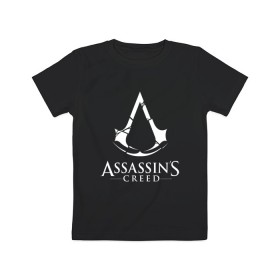 Детская футболка хлопок с принтом Assassins Creed в Санкт-Петербурге, 100% хлопок | круглый вырез горловины, полуприлегающий силуэт, длина до линии бедер | mmorpg | rogue | асасин | асассин | ассасин крид | ассассин