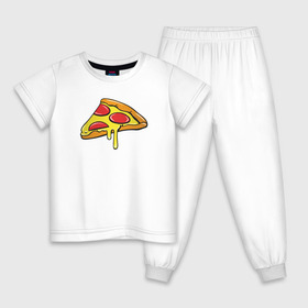 Детская пижама хлопок с принтом Пицца Пицца Пицца !!!! Pizza в Санкт-Петербурге, 100% хлопок |  брюки и футболка прямого кроя, без карманов, на брюках мягкая резинка на поясе и по низу штанин
 | pizza | для девушек | для парней | еда | италия | итальянская еда | колбаса | пицца | пицца с салями | пицца с сыром | подарок | с намеком | салями | сыр | тесто