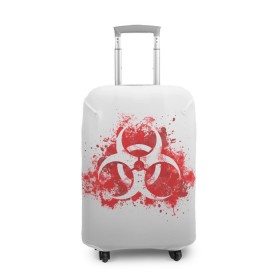 Чехол для чемодана 3D с принтом Plague Inc. в Санкт-Петербурге, 86% полиэфир, 14% спандекс | двустороннее нанесение принта, прорези для ручек и колес | 2019 | biohazard | china | game | ncov | plague | virus | warning | вирус | игра | китай
