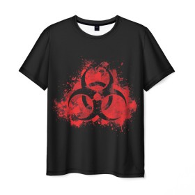 Мужская футболка 3D с принтом Plague Inc. в Санкт-Петербурге, 100% полиэфир | прямой крой, круглый вырез горловины, длина до линии бедер | 2019 | biohazard | china | game | ncov | plague | virus | warning | вирус | игра | китай