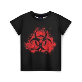 Детская футболка 3D с принтом Plague Inc. в Санкт-Петербурге, 100% гипоаллергенный полиэфир | прямой крой, круглый вырез горловины, длина до линии бедер, чуть спущенное плечо, ткань немного тянется | 2019 | biohazard | china | game | ncov | plague | virus | warning | вирус | игра | китай