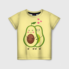 Детская футболка 3D с принтом Влюбленные Веганы Авокадо в Санкт-Петербурге, 100% гипоаллергенный полиэфир | прямой крой, круглый вырез горловины, длина до линии бедер, чуть спущенное плечо, ткань немного тянется | 14 февраля | avocado | based | plant | vegan | авокадо | валентина | веган | влюбленный | день | диета | для девочек | для фитнеса | женская | зож | кето | кето диета | купить | мужская | с авокадо | с принтом | фитнес