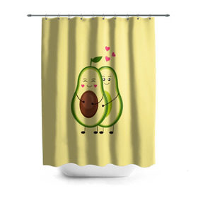 Штора 3D для ванной с принтом Влюбленные Веганы Авокадо в Санкт-Петербурге, 100% полиэстер | плотность материала — 100 г/м2. Стандартный размер — 146 см х 180 см. По верхнему краю — пластиковые люверсы для креплений. В комплекте 10 пластиковых колец | 14 февраля | avocado | based | plant | vegan | авокадо | валентина | веган | влюбленный | день | диета | для девочек | для фитнеса | женская | зож | кето | кето диета | купить | мужская | с авокадо | с принтом | фитнес