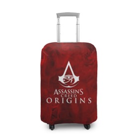 Чехол для чемодана 3D с принтом Assassin’s Creed Origins в Санкт-Петербурге, 86% полиэфир, 14% спандекс | двустороннее нанесение принта, прорези для ручек и колес | 