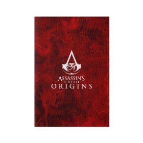 Обложка для паспорта матовая кожа с принтом Assassin’s Creed Origins в Санкт-Петербурге, натуральная матовая кожа | размер 19,3 х 13,7 см; прозрачные пластиковые крепления | 