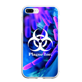 Чехол для iPhone 7Plus/8 Plus матовый с принтом PLAGUE INC в Санкт-Петербурге, Силикон | Область печати: задняя сторона чехла, без боковых панелей | molecule | plague inc | абстракция | бактерии | вирус | клетки | медицина | микробы | молекулы | наука | нейрон | нейроны | планета | текстура | текстуры | формула