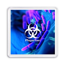 Магнит 55*55 с принтом PLAGUE INC. в Санкт-Петербурге, Пластик | Размер: 65*65 мм; Размер печати: 55*55 мм | Тематика изображения на принте: molecule | plague inc | абстракция | бактерии | вирус | клетки | медицина | микробы | молекулы | наука | нейрон | нейроны | планета | текстура | текстуры | формула