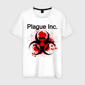 Мужская футболка хлопок с принтом Plague Inc в Санкт-Петербурге, 100% хлопок | прямой крой, круглый вырез горловины, длина до линии бедер, слегка спущенное плечо. | inc | ndemic creations | plague | plague inc | биологический симулятор | игра | чума | чума инкорпорейтед