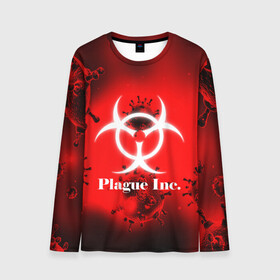 Мужской лонгслив 3D с принтом PLAGUE INC. в Санкт-Петербурге, 100% полиэстер | длинные рукава, круглый вырез горловины, полуприлегающий силуэт | molecule | plague inc | абстракция | бактерии | вирус | клетки | медицина | микробы | молекулы | наука | нейрон | нейроны | планета | текстура | текстуры | формула