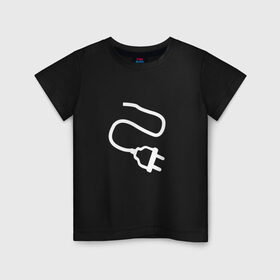 Детская футболка хлопок с принтом Вилка (парная) в Санкт-Петербурге, 100% хлопок | круглый вырез горловины, полуприлегающий силуэт, длина до линии бедер | любовь | отношения | пара | шнур