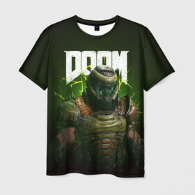 Мужская футболка 3D с принтом Doom Eternal в Санкт-Петербурге, 100% полиэфир | прямой крой, круглый вырез горловины, длина до линии бедер | Тематика изображения на принте: doom | doom 2016 | doom 2020 | doom eternal | doomguy | дум | дум 2020 | дум вечен | дум етернал | дум этернал | думгай
