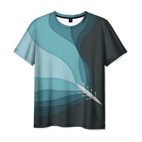 Мужская футболка 3D с принтом Rowing boat в Санкт-Петербурге, 100% полиэфир | прямой крой, круглый вырез горловины, длина до линии бедер | Тематика изображения на принте: 