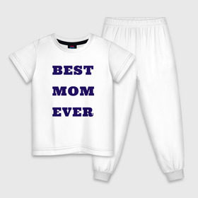 Детская пижама хлопок с принтом Самая лучшая мама в Санкт-Петербурге, 100% хлопок |  брюки и футболка прямого кроя, без карманов, на брюках мягкая резинка на поясе и по низу штанин
 | 8 марта | the best | беременная | будущая мама | восьмое марта | день мамы | мама | мамочка | подарок жене | подарок маме | самая лучшая мама | футболка мама