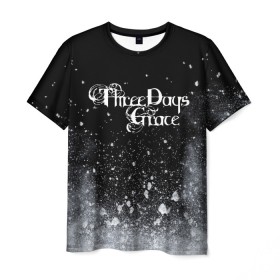 Мужская футболка 3D с принтом Three Days Grace в Санкт-Петербурге, 100% полиэфир | прямой крой, круглый вырез горловины, длина до линии бедер | three days grace