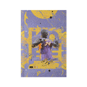 Обложка для паспорта матовая кожа с принтом Kobe Bryant в Санкт-Петербурге, натуральная матовая кожа | размер 19,3 х 13,7 см; прозрачные пластиковые крепления | angeles | bryant | kobe | lakers | los | nba | баскетбольный | клуб