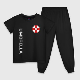 Детская пижама хлопок с принтом UMBRELLA CORP(+спина) в Санкт-Петербурге, 100% хлопок |  брюки и футболка прямого кроя, без карманов, на брюках мягкая резинка на поясе и по низу штанин
 | ada wong | biohazard | leon | nemesis | project resistance | raccoon city | re2 | resident evil 2 | rpd | stars | umbrella | ада вонг | амбрелла | немесис | ужасы