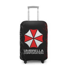 Чехол для чемодана 3D с принтом UMBRELLA CORP в Санкт-Петербурге, 86% полиэфир, 14% спандекс | двустороннее нанесение принта, прорези для ручек и колес | ada wong | biohazard | leon | nemesis | project resistance | raccoon city | re2 | resident evil 2 | rpd | stars | umbrella | ада вонг | амбрелла | немесис | ужасы