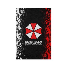 Обложка для паспорта матовая кожа с принтом UMBRELLA CORP в Санкт-Петербурге, натуральная матовая кожа | размер 19,3 х 13,7 см; прозрачные пластиковые крепления | Тематика изображения на принте: ada wong | biohazard | leon | nemesis | project resistance | raccoon city | re2 | resident evil 2 | rpd | stars | umbrella | ада вонг | амбрелла | немесис | ужасы