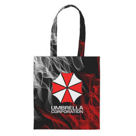 Шоппер 3D с принтом UMBRELLA CORP в Санкт-Петербурге, 100% полиэстер | Плотность: 200 г/м2; Размер: 34×35 см; Высота лямок: 30 см | ada wong | biohazard | leon | nemesis | project resistance | raccoon city | re2 | resident evil 2 | rpd | stars | umbrella | ада вонг | амбрелла | немесис | ужасы