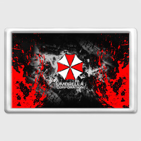 Магнит 45*70 с принтом UMBRELLA CORP | АМБРЕЛЛА КОРП в Санкт-Петербурге, Пластик | Размер: 78*52 мм; Размер печати: 70*45 | ada wong | biohazard | leon | nemesis | project resistance | raccoon city | re2 | resident evil 2 | rpd | stars | umbrella | ада вонг | амбрелла | немесис | ужасы