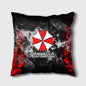 Подушка 3D с принтом UMBRELLA CORP | АМБРЕЛЛА КОРП в Санкт-Петербурге, наволочка – 100% полиэстер, наполнитель – холлофайбер (легкий наполнитель, не вызывает аллергию). | состоит из подушки и наволочки. Наволочка на молнии, легко снимается для стирки | ada wong | biohazard | leon | nemesis | project resistance | raccoon city | re2 | resident evil 2 | rpd | stars | umbrella | ада вонг | амбрелла | немесис | ужасы