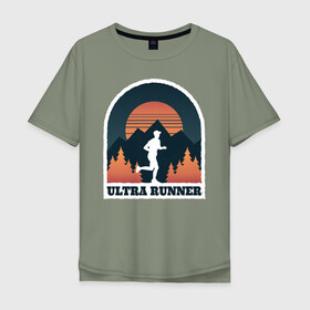 Мужская футболка хлопок Oversize с принтом Бег в Санкт-Петербурге, 100% хлопок | свободный крой, круглый ворот, “спинка” длиннее передней части | forest | run | runner | sunset | бег | для бега | марафон | спорт | фитнес