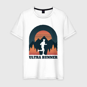 Мужская футболка хлопок с принтом Бег в Санкт-Петербурге, 100% хлопок | прямой крой, круглый вырез горловины, длина до линии бедер, слегка спущенное плечо. | forest | run | runner | sunset | бег | для бега | марафон | спорт | фитнес