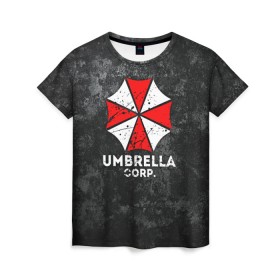 Женская футболка 3D с принтом UMBRELLA CORP в Санкт-Петербурге, 100% полиэфир ( синтетическое хлопкоподобное полотно) | прямой крой, круглый вырез горловины, длина до линии бедер | ada wong | biohazard | leon | nemesis | project resistance | raccoon city | re2 | resident evil 2 | rpd | stars | umbrella | ада вонг | амбрелла | немесис | ужасы