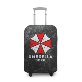 Чехол для чемодана 3D с принтом UMBRELLA CORP в Санкт-Петербурге, 86% полиэфир, 14% спандекс | двустороннее нанесение принта, прорези для ручек и колес | ada wong | biohazard | leon | nemesis | project resistance | raccoon city | re2 | resident evil 2 | rpd | stars | umbrella | ада вонг | амбрелла | немесис | ужасы