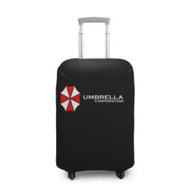 Чехол для чемодана 3D с принтом Umbrella Corporation в Санкт-Петербурге, 86% полиэфир, 14% спандекс | двустороннее нанесение принта, прорези для ручек и колес | апокалипсис | зла | зомби | обитель | твирус